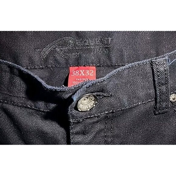 Request jeans Premium men’s pants black size 38x32 - Picture 6 of 9